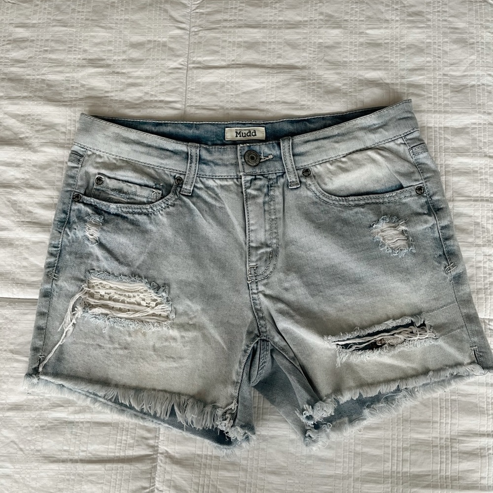 Mudd blue jean shorts (juniors size 9)